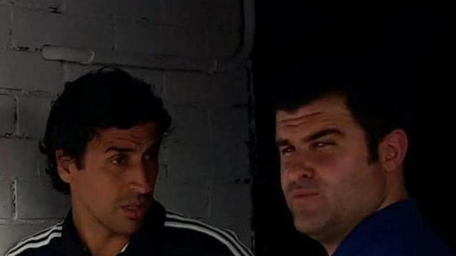 David Fernández, junto a  Raúl, en su etapa en la  cantera del Real Madrid.
