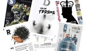 Alguna de los diseños de diarios de Prensa Ibérica galardonados por los European Newspapers Awards