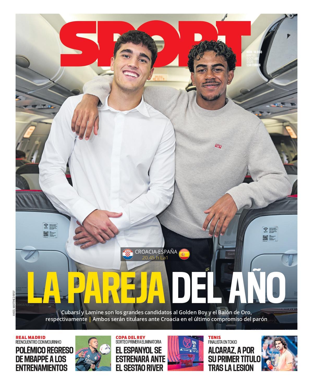 Esta es la portada de SPORT de hoy martes, 6 de octubre de 2026