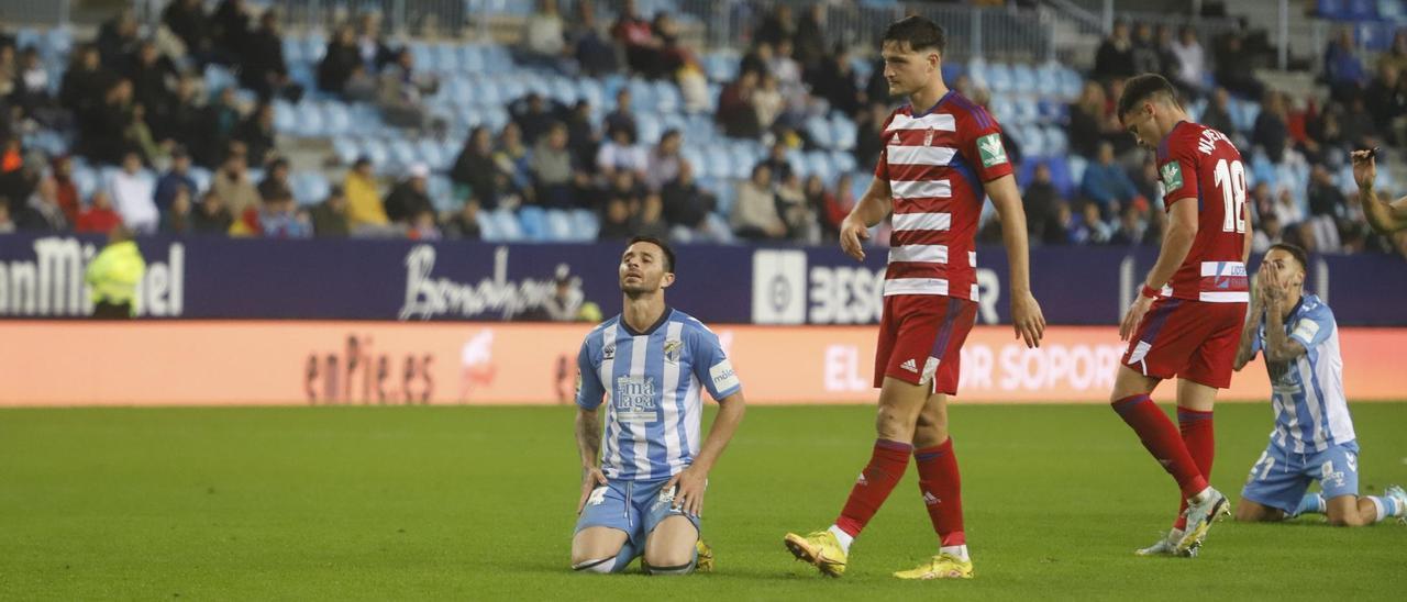 Rubén Castro lo dio todo sobre el césped de La Rosaleda.