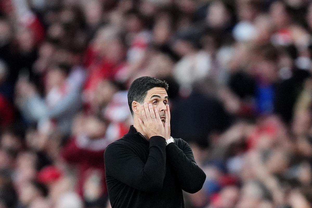 Mikel Arteta, durante el Arsenal-Burnley