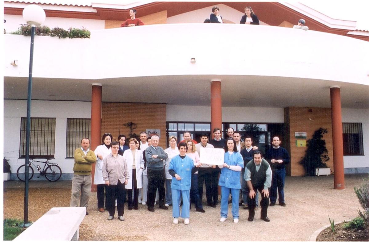 Imagen de los inicios de la Fundación, con Blas García Rodríguez liderando la iniciativa.