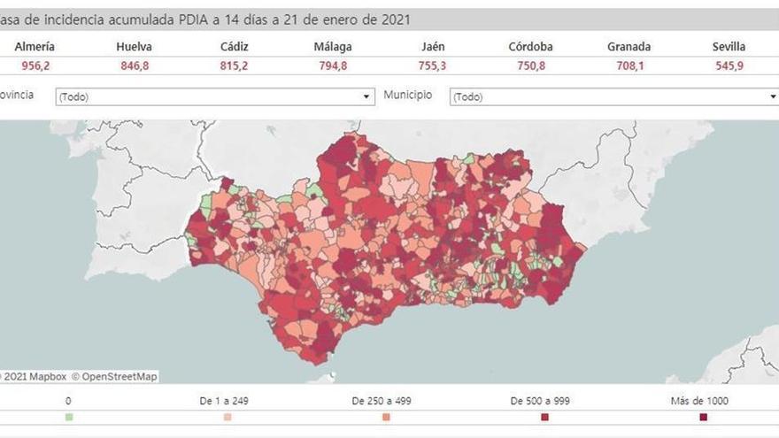 Andalucía amplía el sábado el cierre perimetral a 396 municipios y prohíbe la actividad no esencial en 185