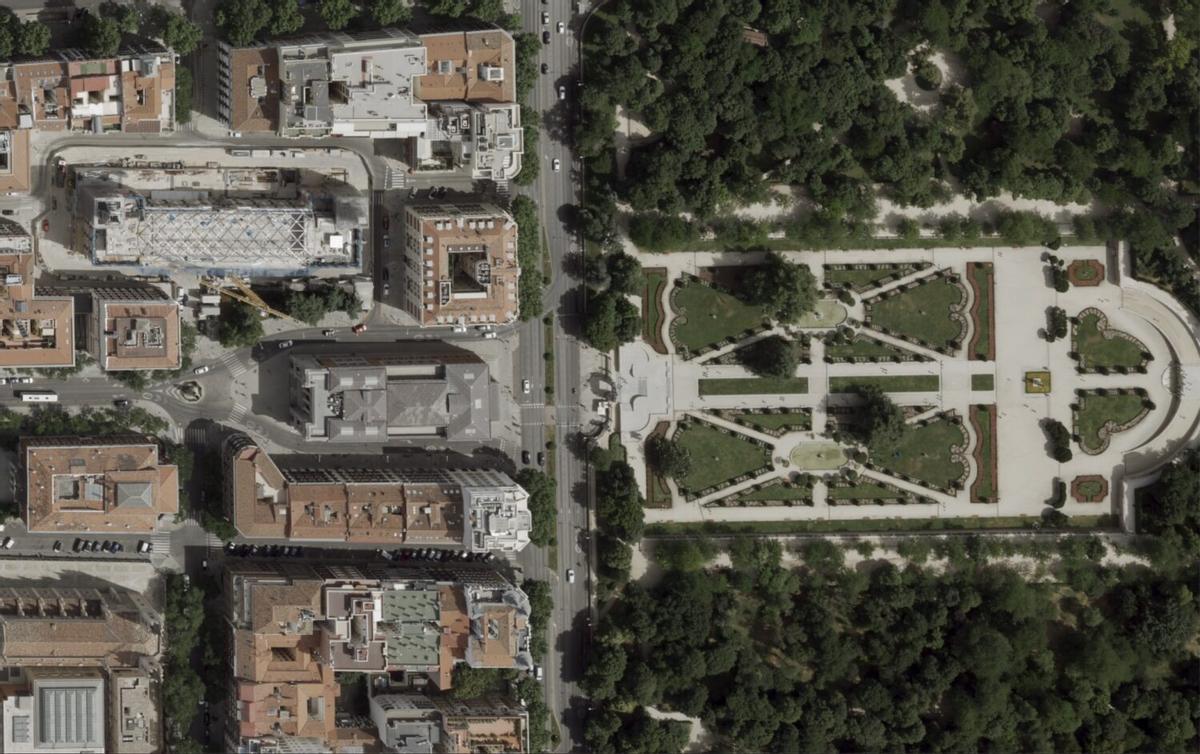 Imagen del Casón y el parque el Retiro capturadas por la cámara UltraCAM Osprey 4.2