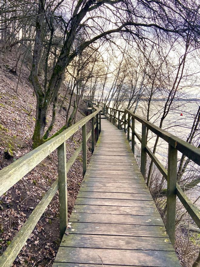 Pasarela para observar el embalse de Kaunas