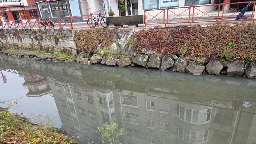 Los vecinos claman contra los vertidos y la maleza del río de O Con