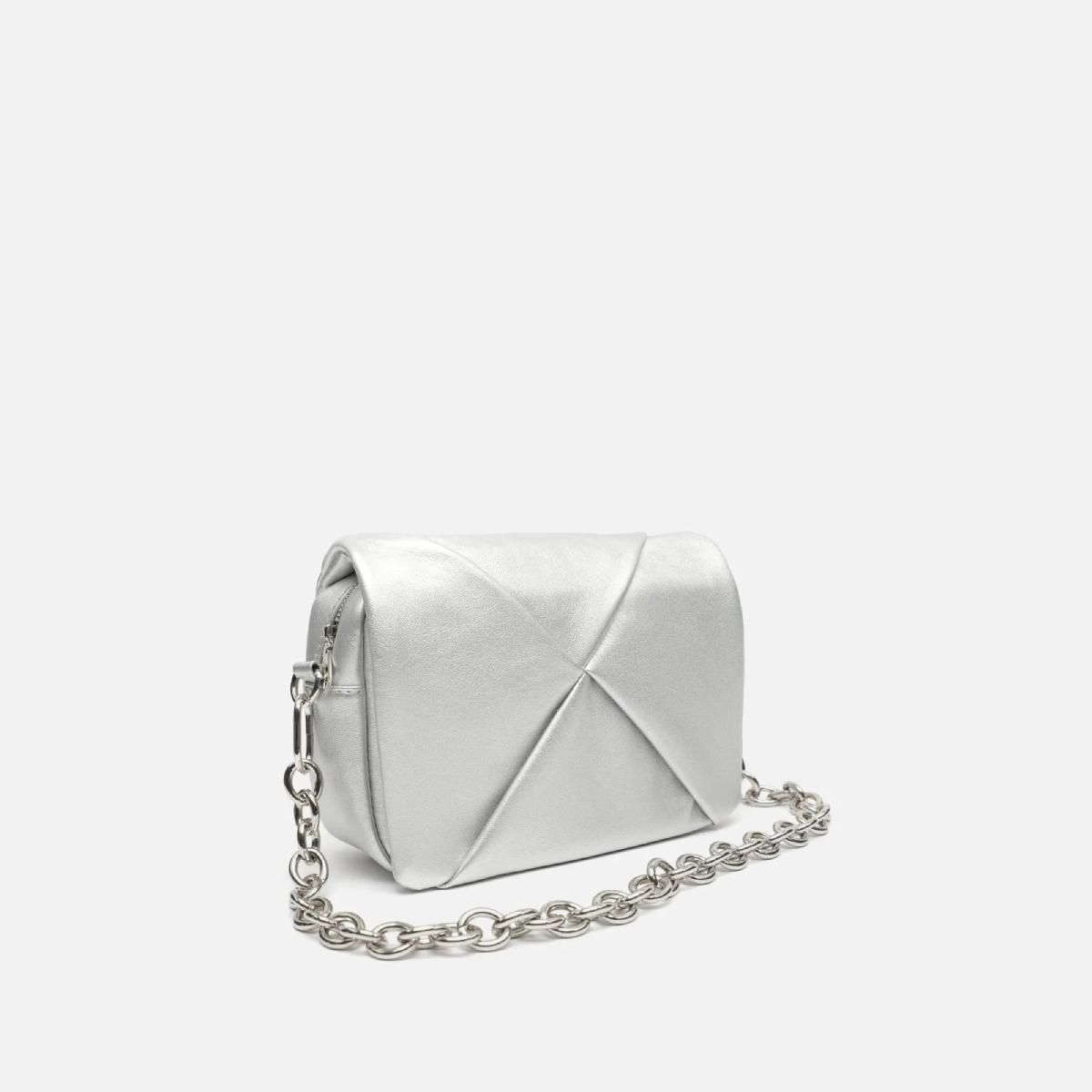 BOLSO BANDOLERA PLATEADO