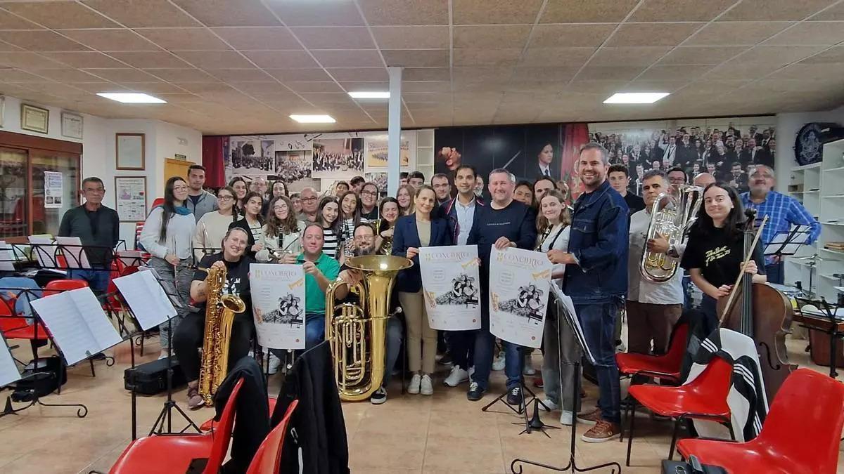 La Sociedad Musical de Cehegín en la presentación de uno de sus conciertos.