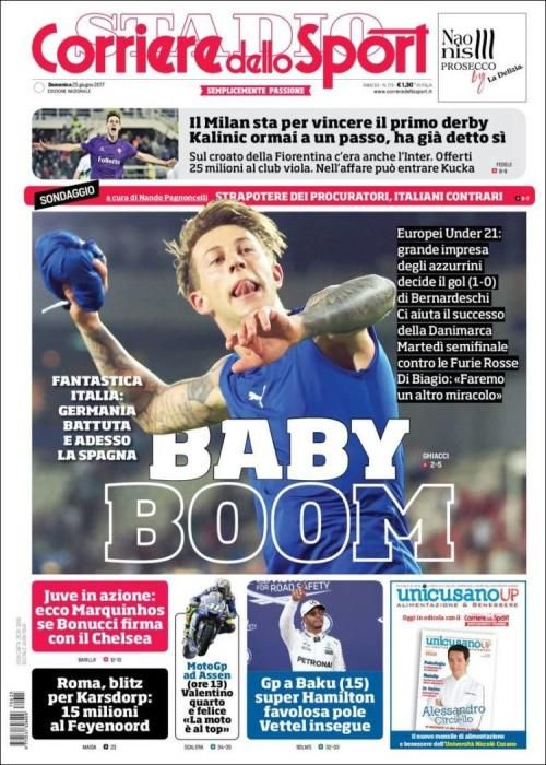 Portadas domingo 25 de junio de 2017