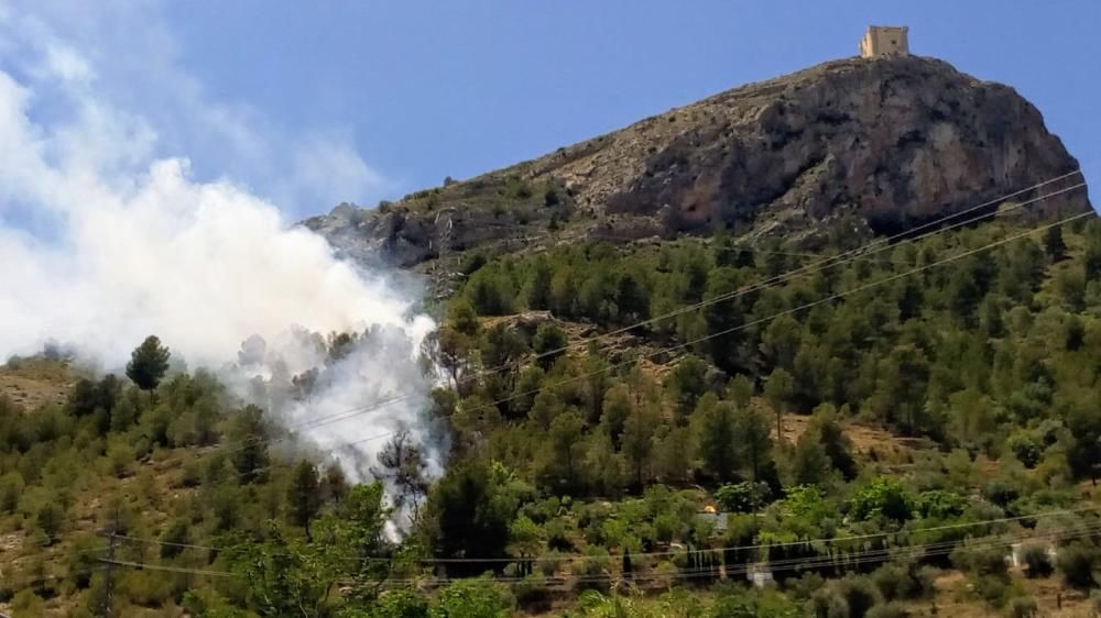 Incendio forestal en Cocentaina