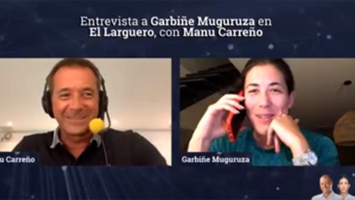 Muguruza, durante la entrevista