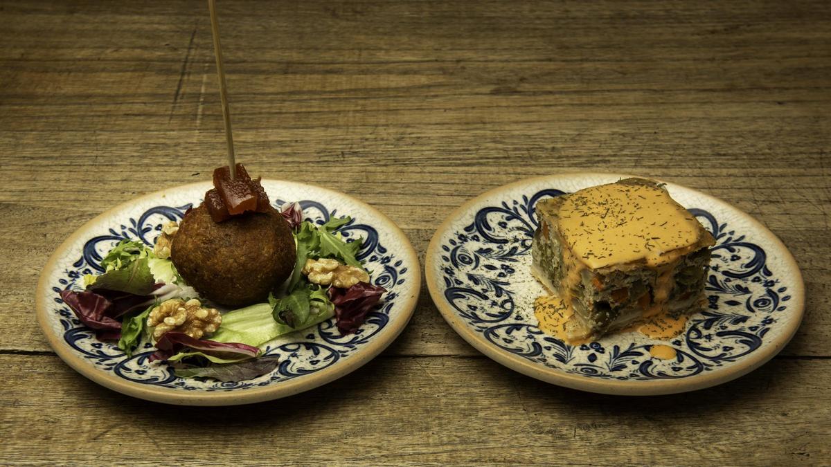 Las dos tapas que se servirán en Manjares del Tío Simón.