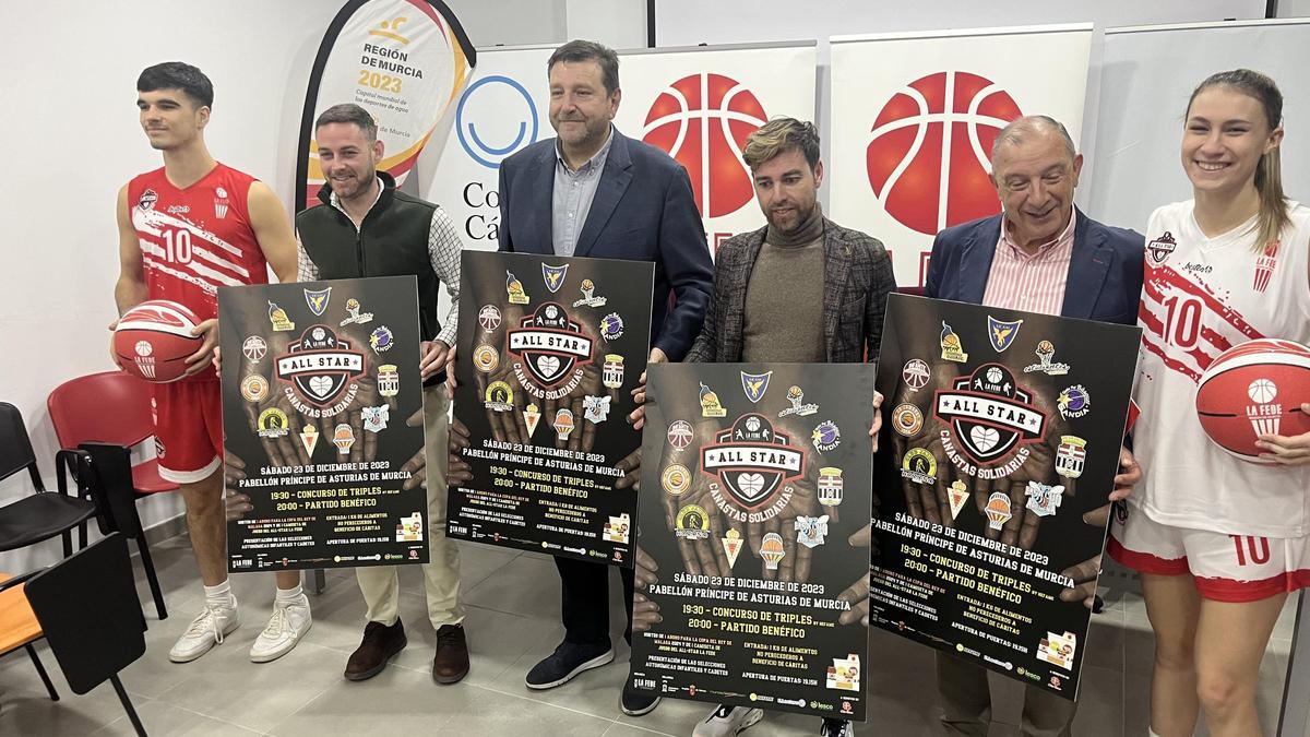 Un momento de la presentación del evento en la sede de la Federación de Baloncesto de la Región de Murcia