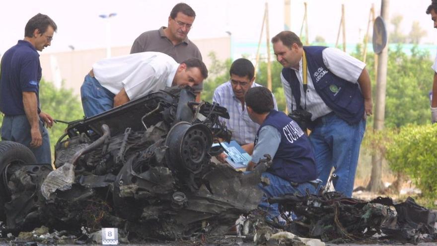 Vehículo con el que se realizó la explosión de la Casa Cuartel