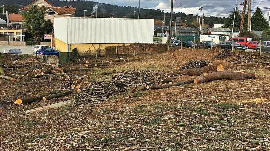 La parcela, en Carballal, tras la actuación de la comunidad.