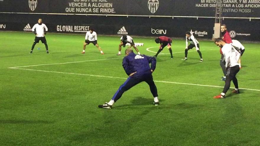 Entrenamiento del Valencia CF tras Navidad