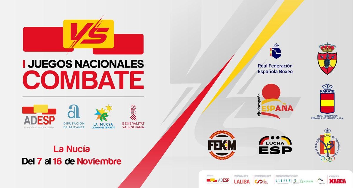 Cartel de los I Juegos Nacionales de Combate 2025.