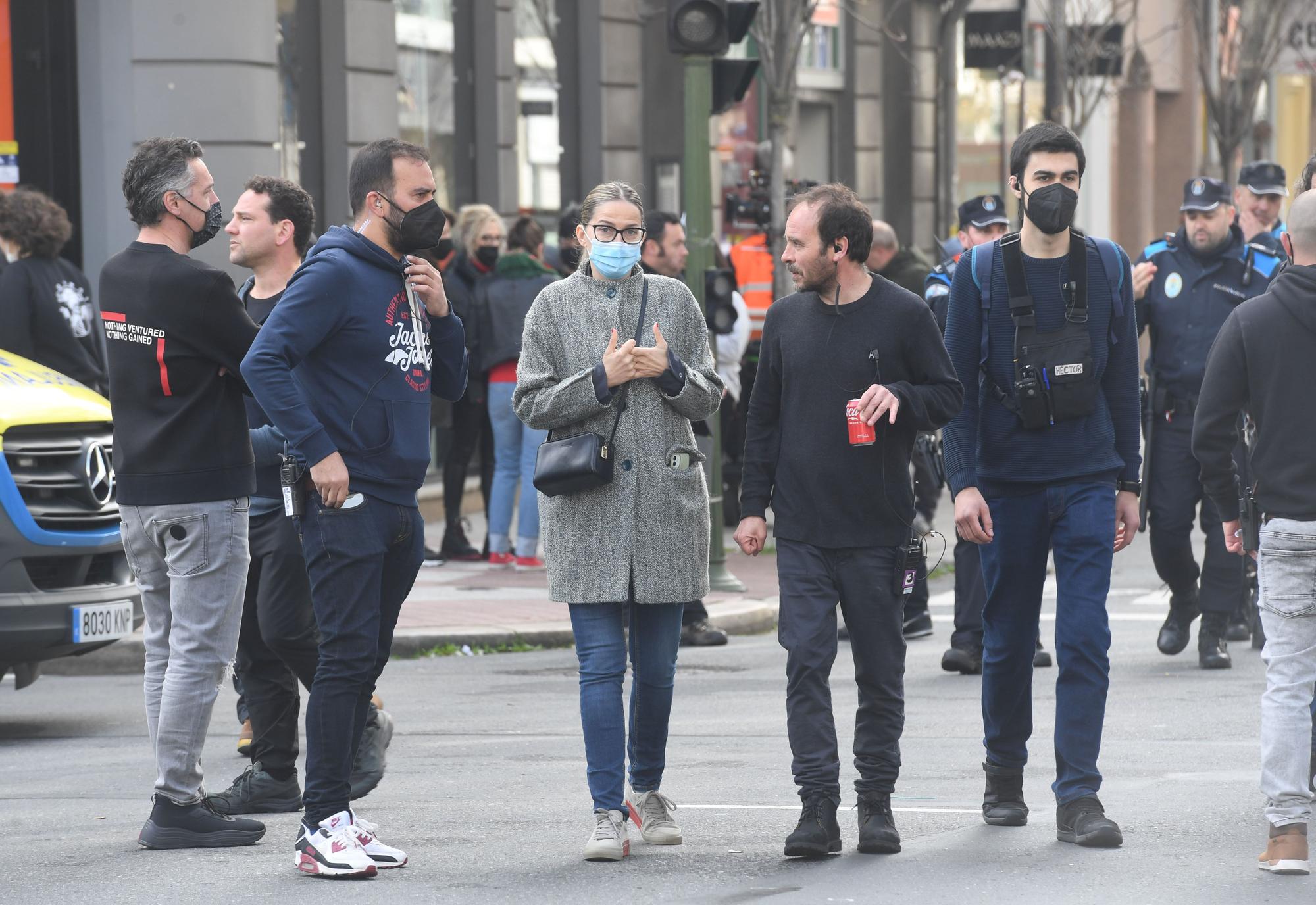 Rodaje de la película Fatum en las calles de A Coruña