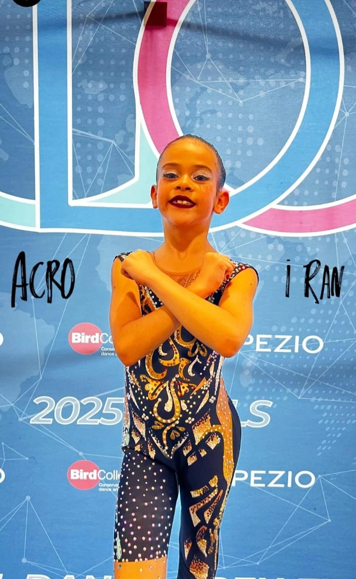Noa Díaz en el Campeonato Mundial Global Dance, en Reino Unido.