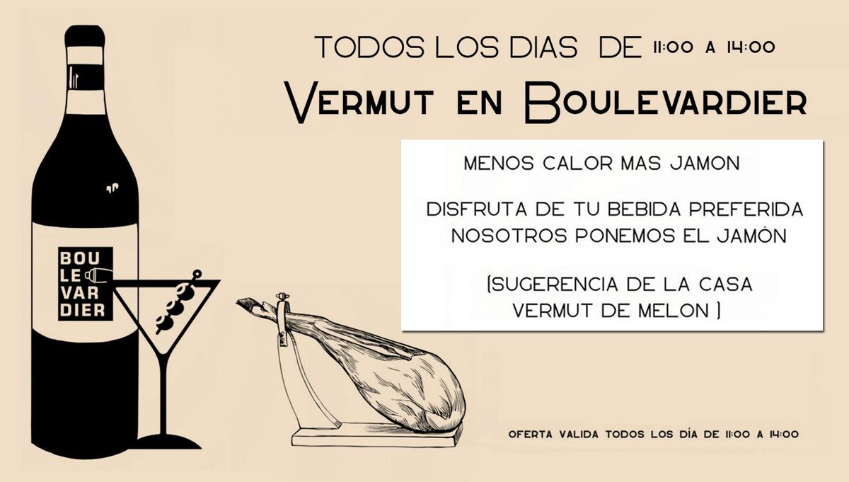 La oferta se aplica con la consumición de vermut casero.