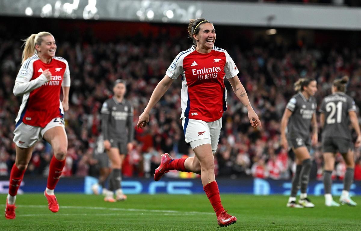 Mariona celebra su gol ante el Madrid