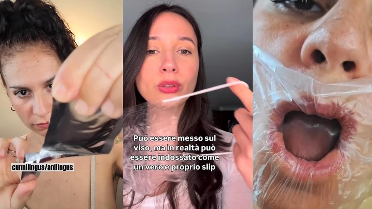 Así son las mascarillas de látex para el sexo oral.