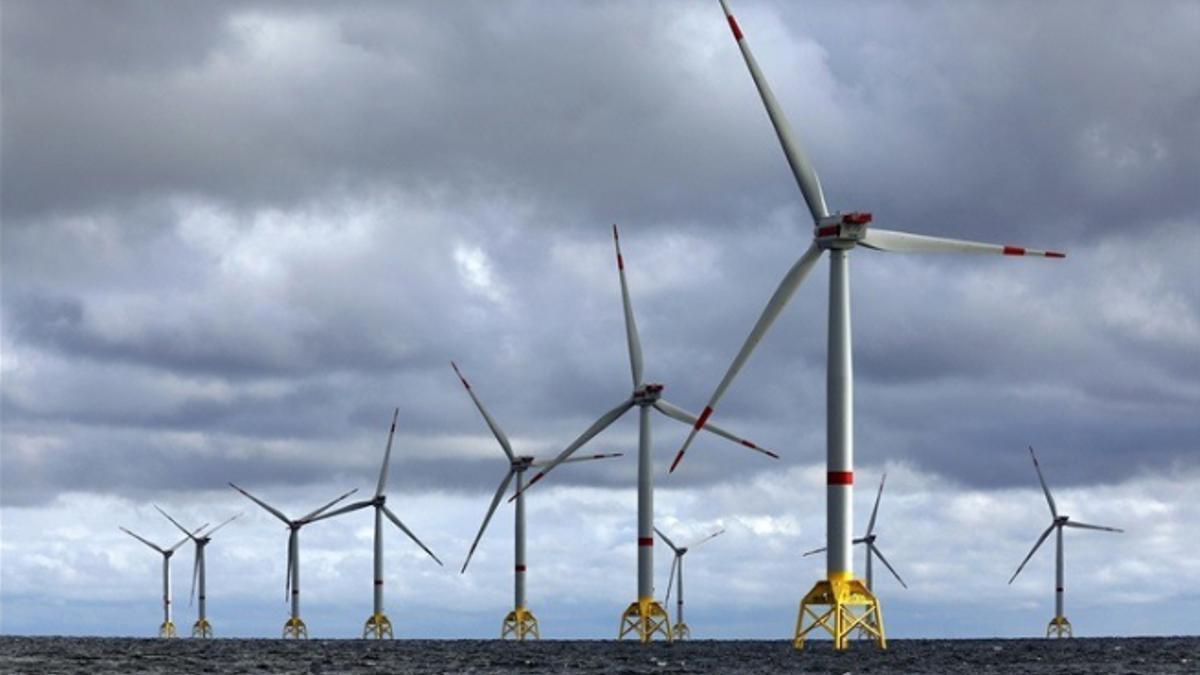Parque eólico marino de Wikinger, en Alemania, propiedad de Iberdrola.