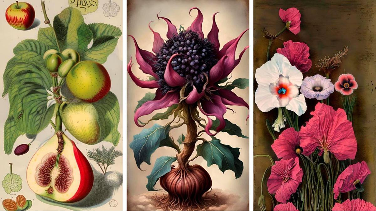 La manzana, un híbrido de belladona con mandrágora y la amapola que aparecen en la muestra.