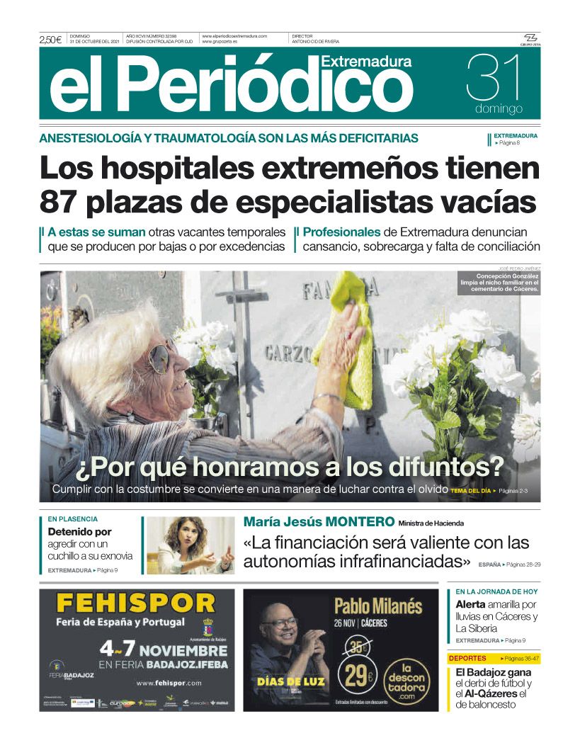 Consulta la portada correspondiente al día 31 de octubre del 2021