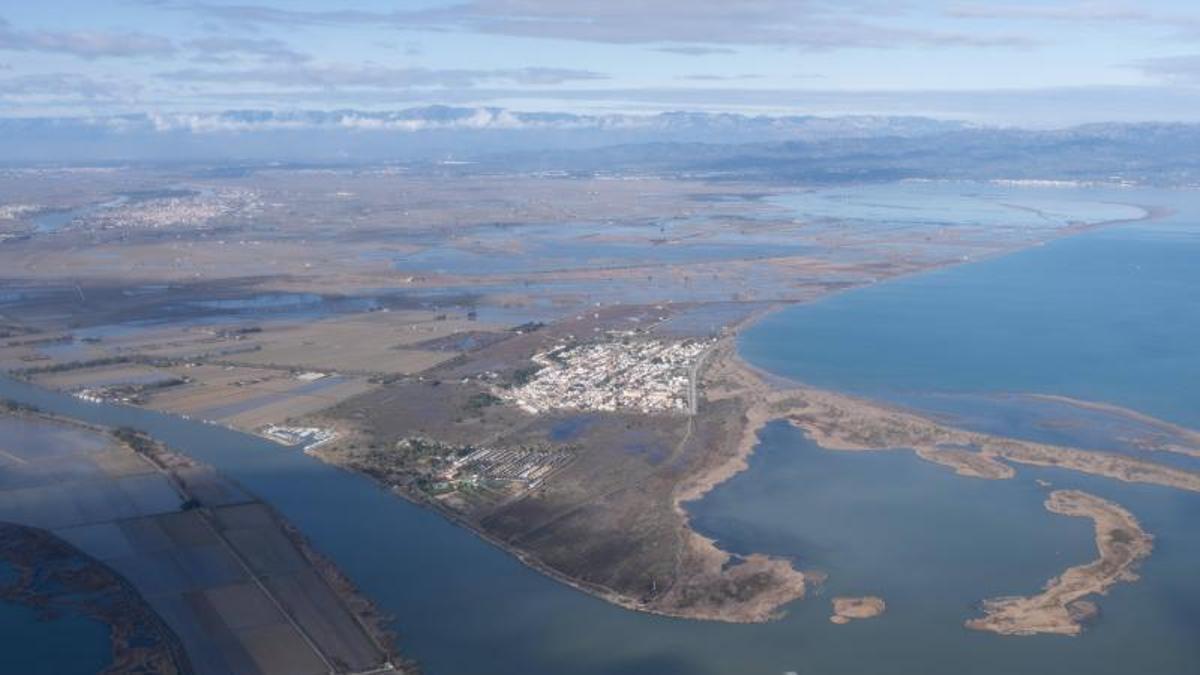 Vista aérea del Delta del Ebro.