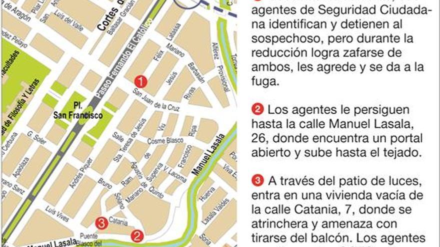 Cae, tras fugarse y atrincherarse, el atracador que hirió a una cajera