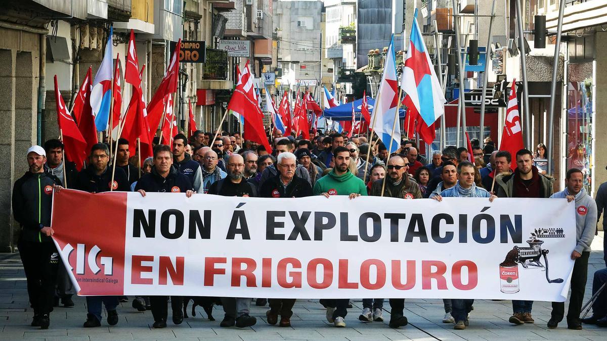 Imagen de archivo de una manifestación en apoyo a los falsos autónomos de Frigolouro.