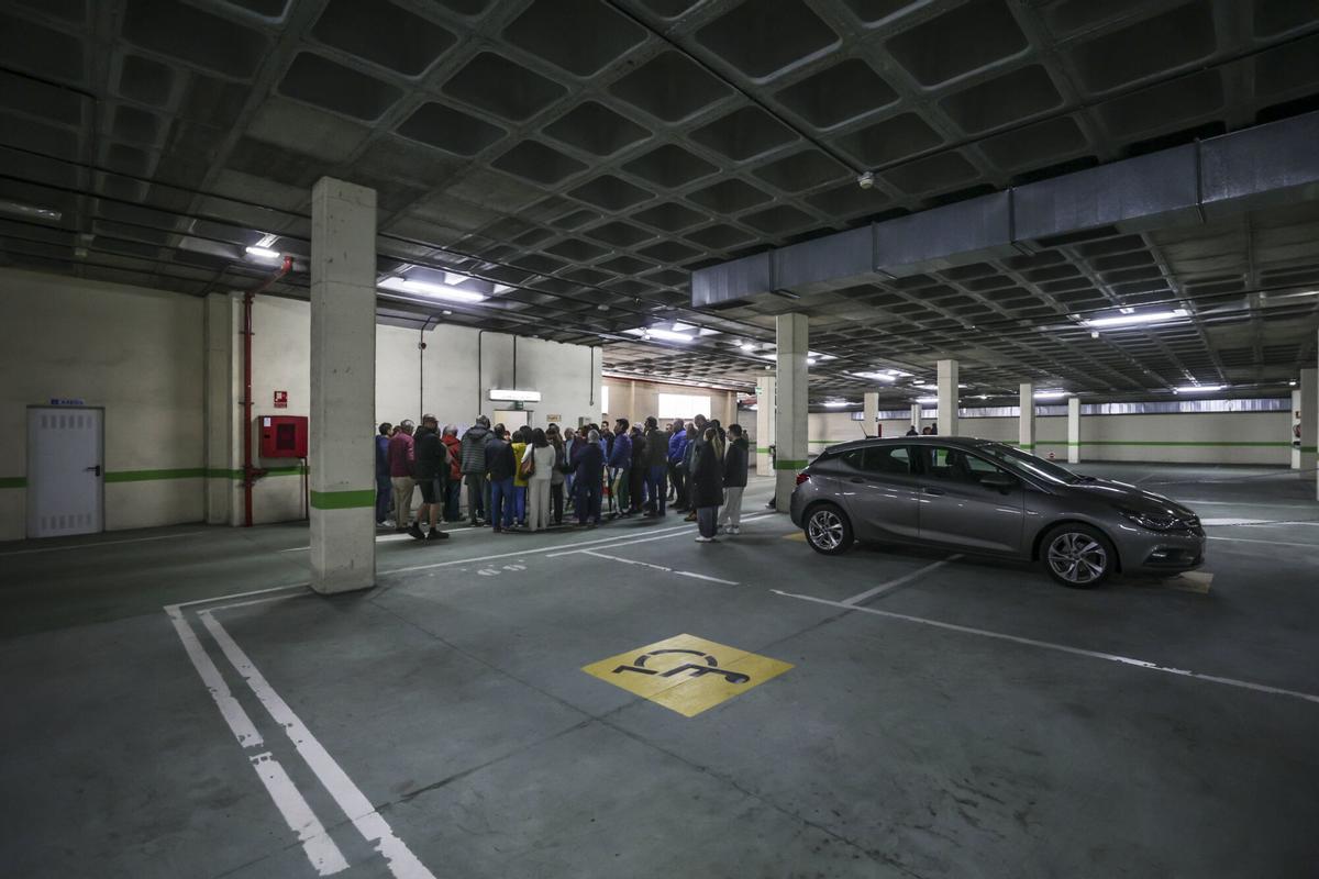 Jornada de puertas abiertas en el parking de Ferreros, Ciudad Naranco