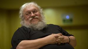 George R.R. Martin en la bibliotica Jaume Fuster, Barcelona. 2012.