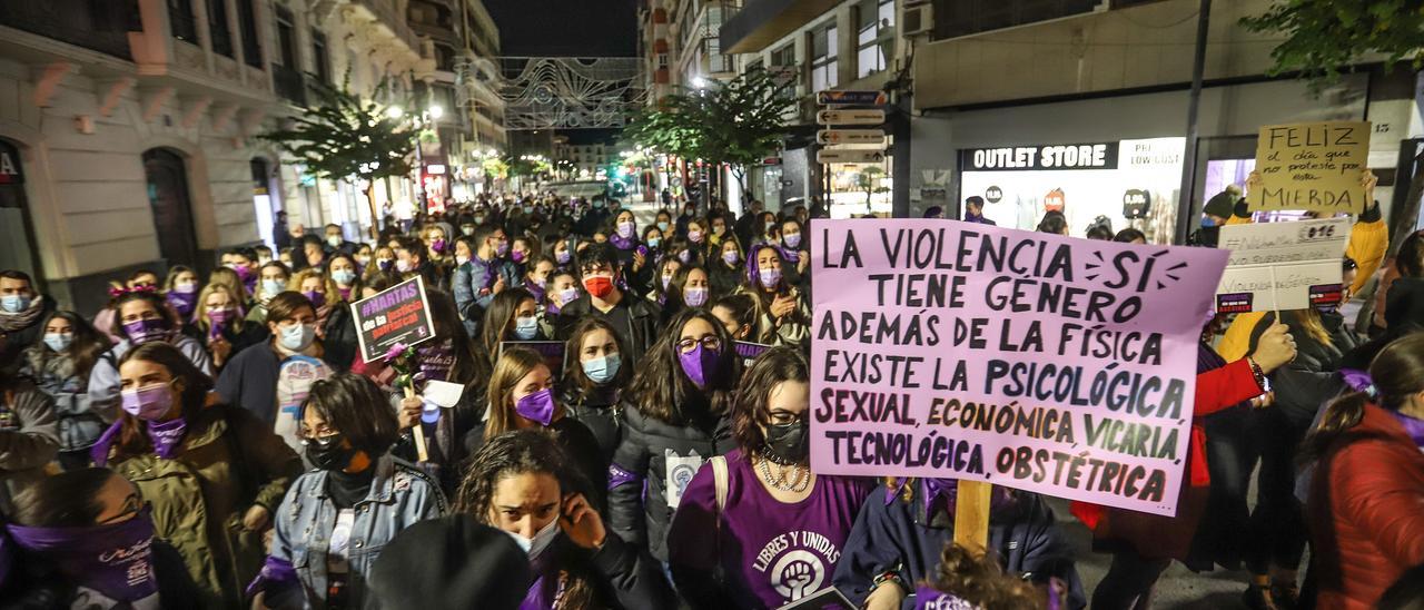 Manifestación contra la violencia de género, el pasado noviembre en Orihuela