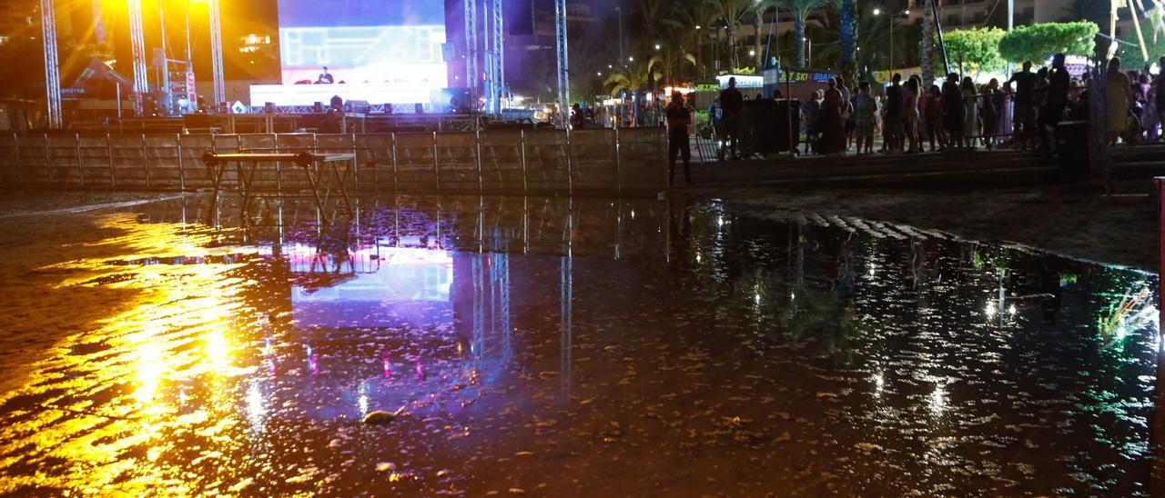 Escenario montado en s'Arenal para la fiesta de La Movida el pasado mes de agosto.