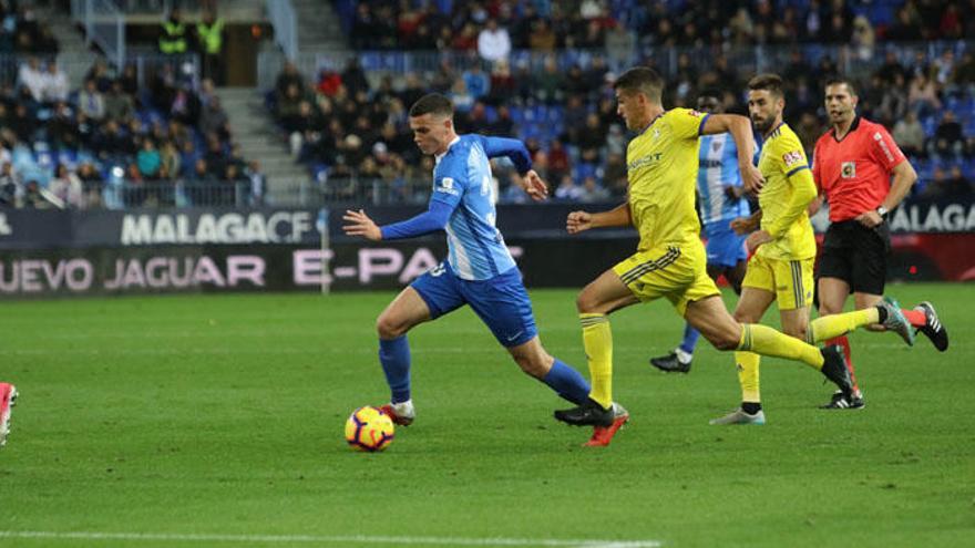 Jack Harper, durante el partido contra el Cádiz del pasado viernes noche.