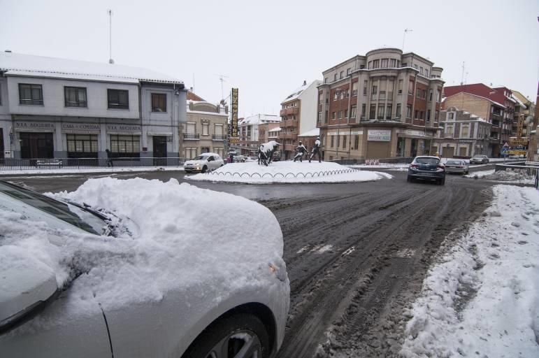 Así ha sido la nevada en Benavente.