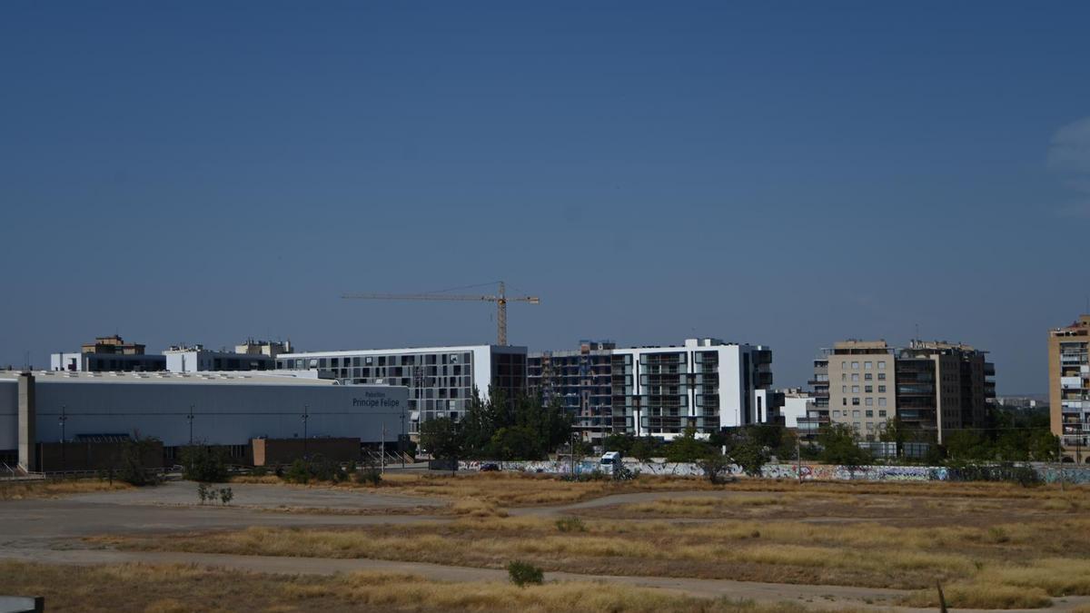 Vídeo | Suelos de la trasera del Príncipe Felipe de Zaragoza, donde se construirán 762 pisos.