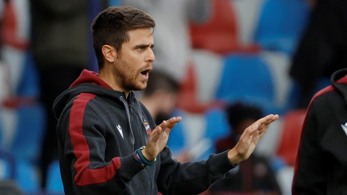 Alessio Lisci, durante el encuentro ante el RCD Mallorca.