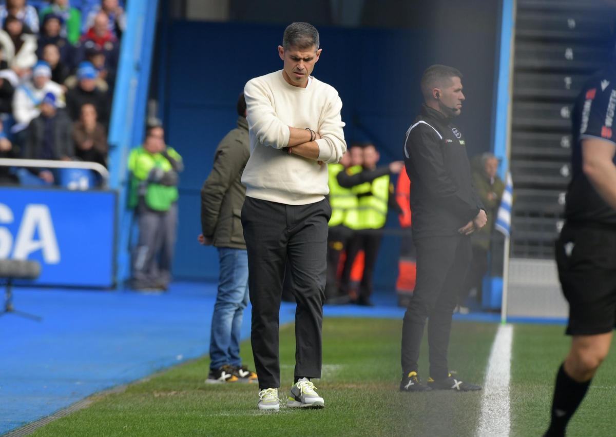 Antonio Hidalgo, durante el Deportivo-Albacete