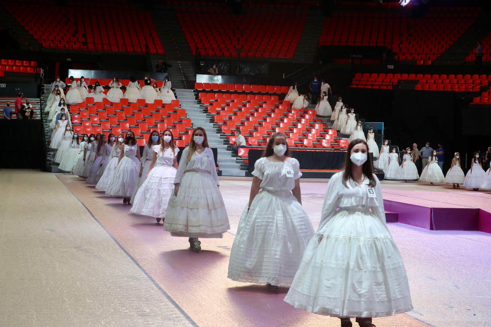 Ensayo de la elección de candidatas a falleras mayores y cortes 2022 en la Fonteta