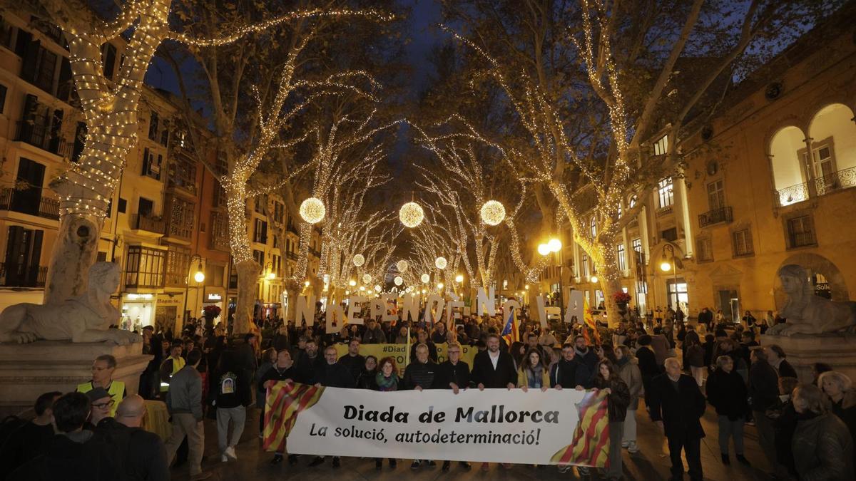 Manifestación del 30 de diciembre de 2024 en el Passeig del Born de Palma