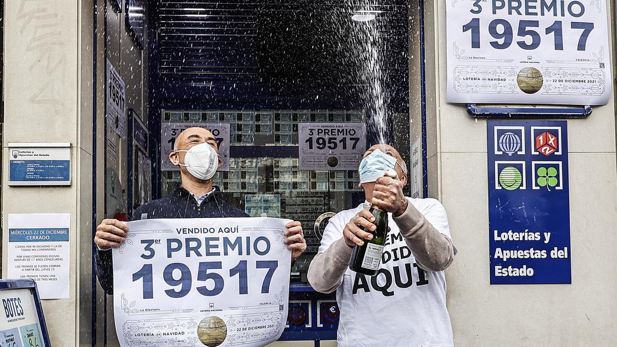 Tercer premio de la Lotería de Navidad vendido en València