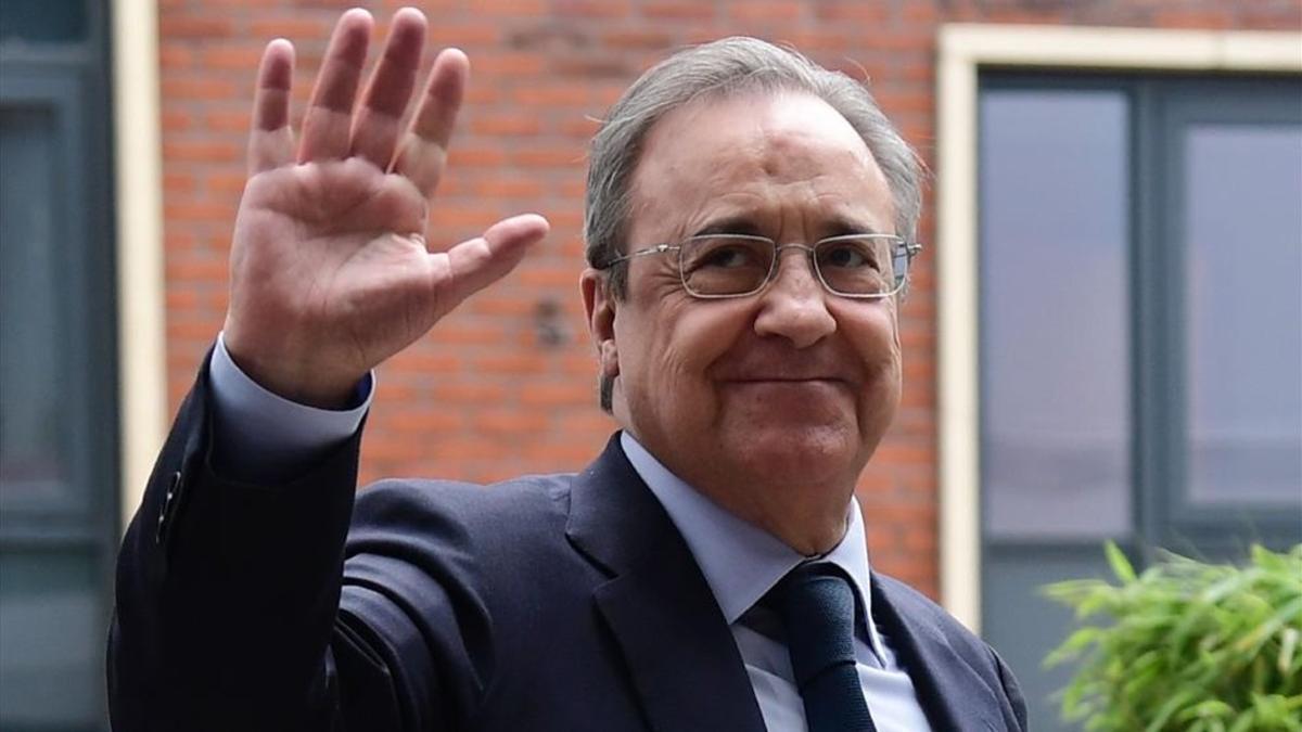 Florentino Pérez, en Cardiff