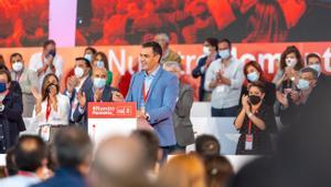 El secretario general del PSOE y presidente del gobierno, Pedro Sánchez, clausura el XIII Congreso del PSOE de Extremadura.