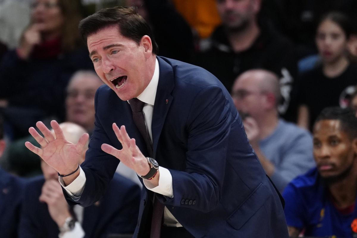 Xavi Pascual, durante el partido de este martes ante Fenerbahce.