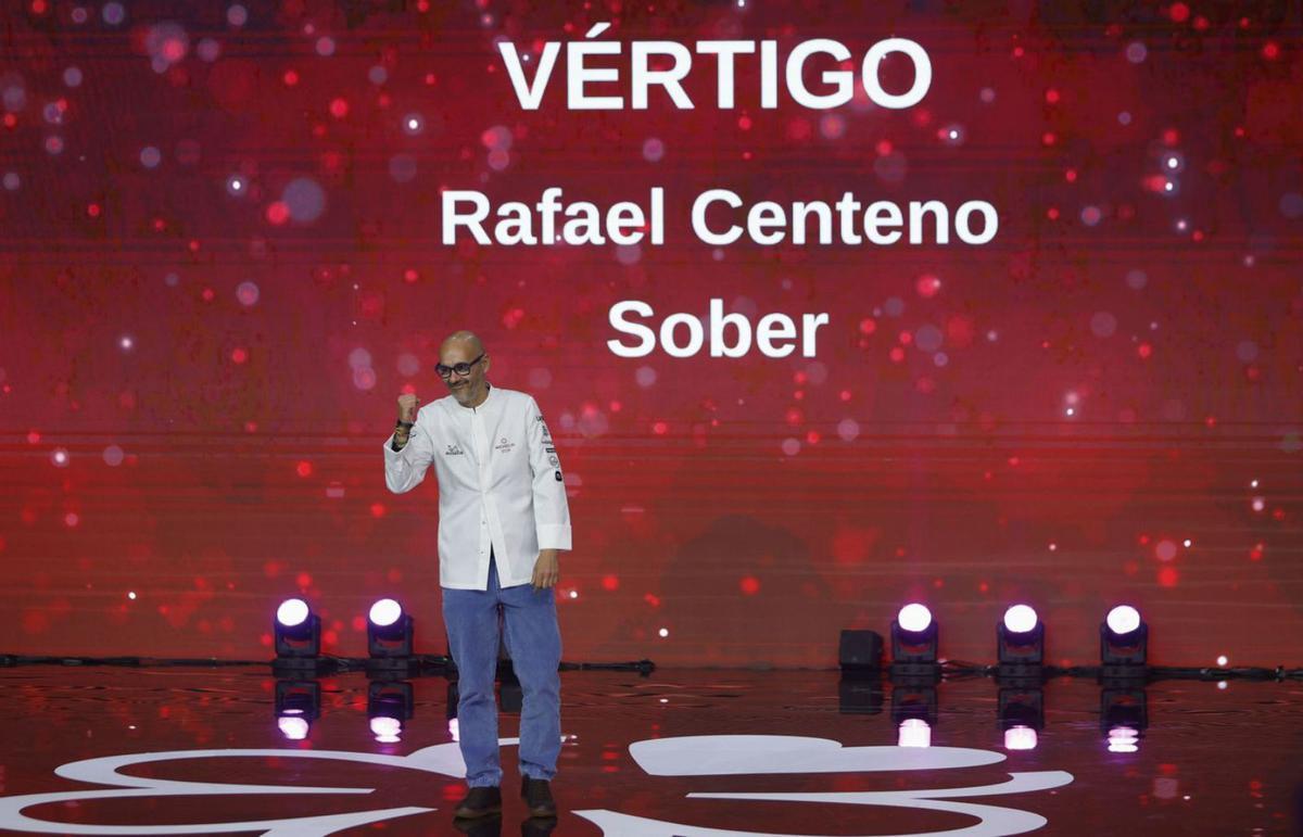 El chef Rafa Centeno, durante la entrega de las Estrellas Michelin.
