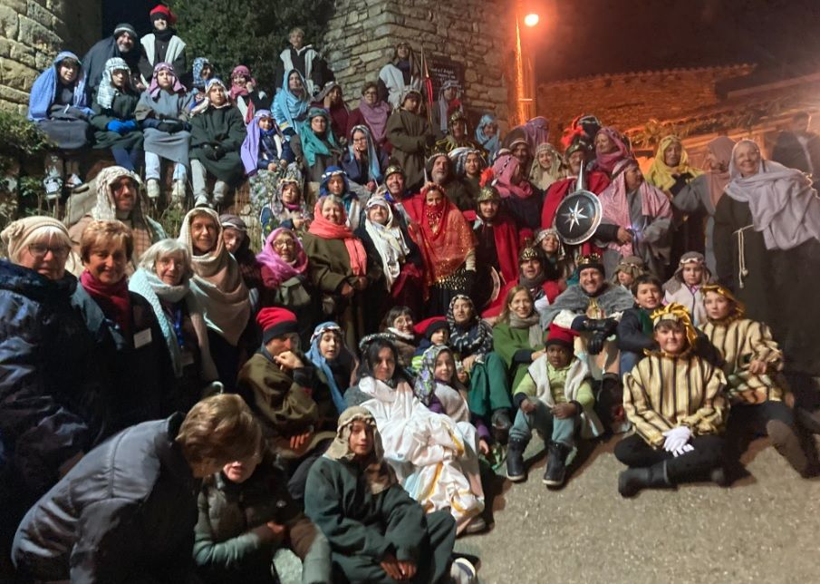 Els veïns actors voluntaris després del Pessebre