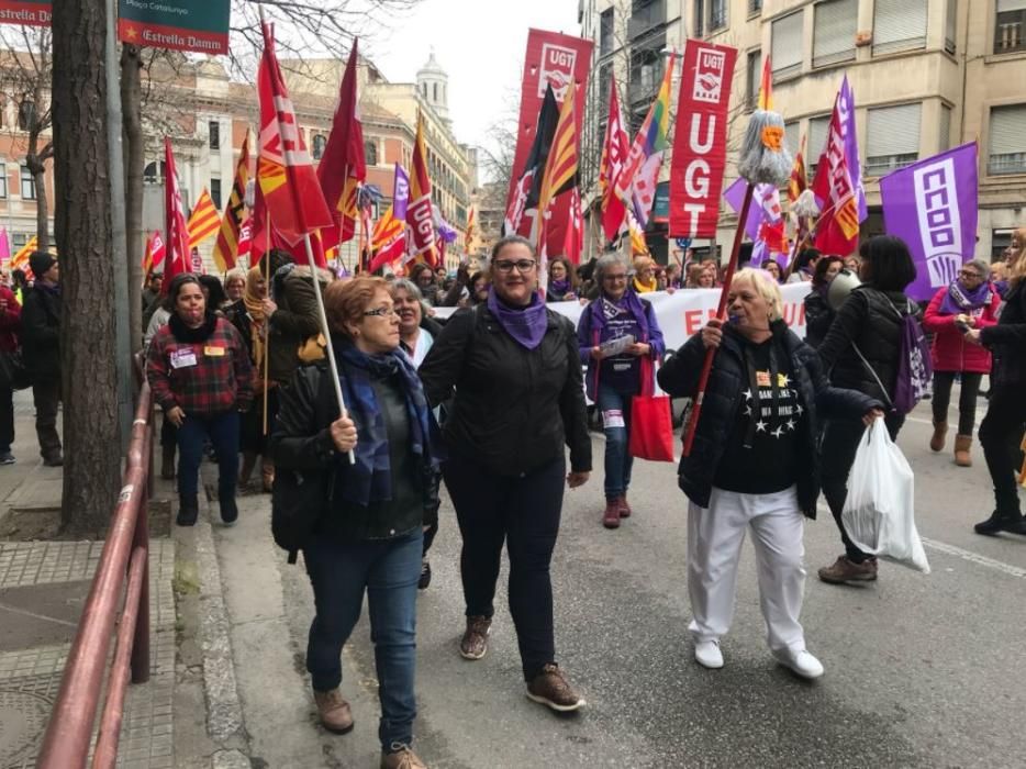 Mobilització a Girona amb motiu de la vaga feminista